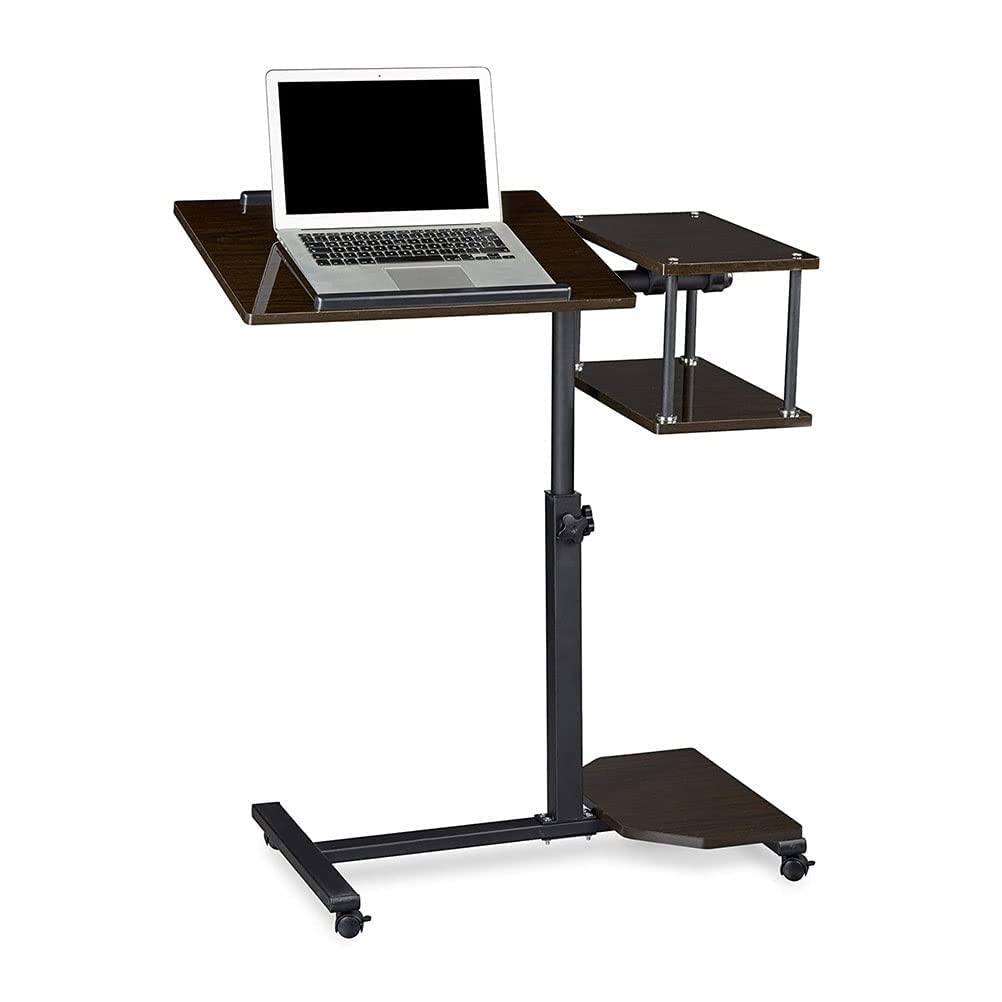 Adjustable Rolling Overbed Laptop Table