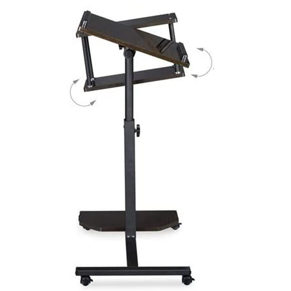 Adjustable Rolling Overbed Laptop Table