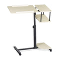Adjustable Rolling Overbed Laptop Table