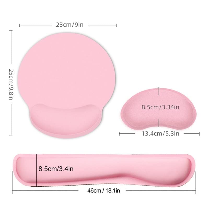 Memory Foam Keyboard & Mouse Wrist Rest Set