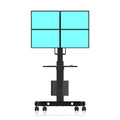 Quad Monitor Mobile Workstation Stand