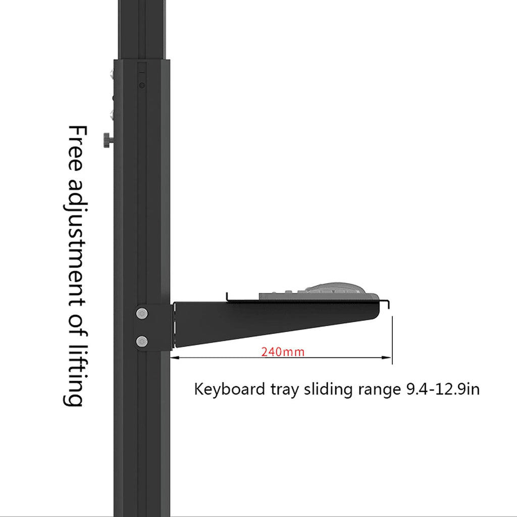 Quad Monitor Mobile Workstation Stand