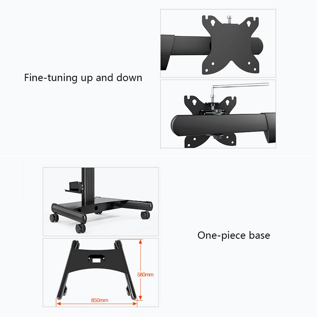 Six Monitor Mobile Workstation Stand