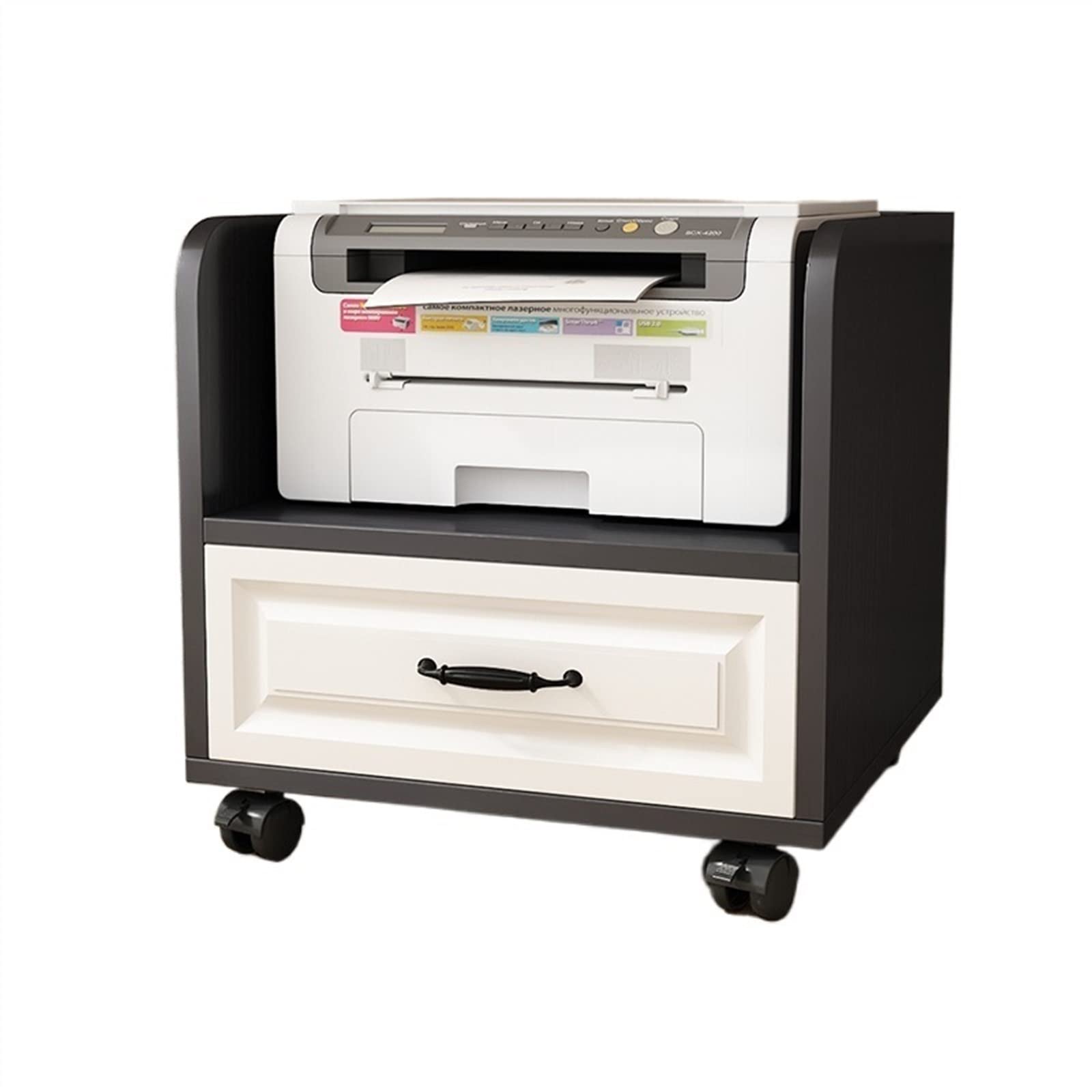 Rolling Printer Stand with Storage Drawer