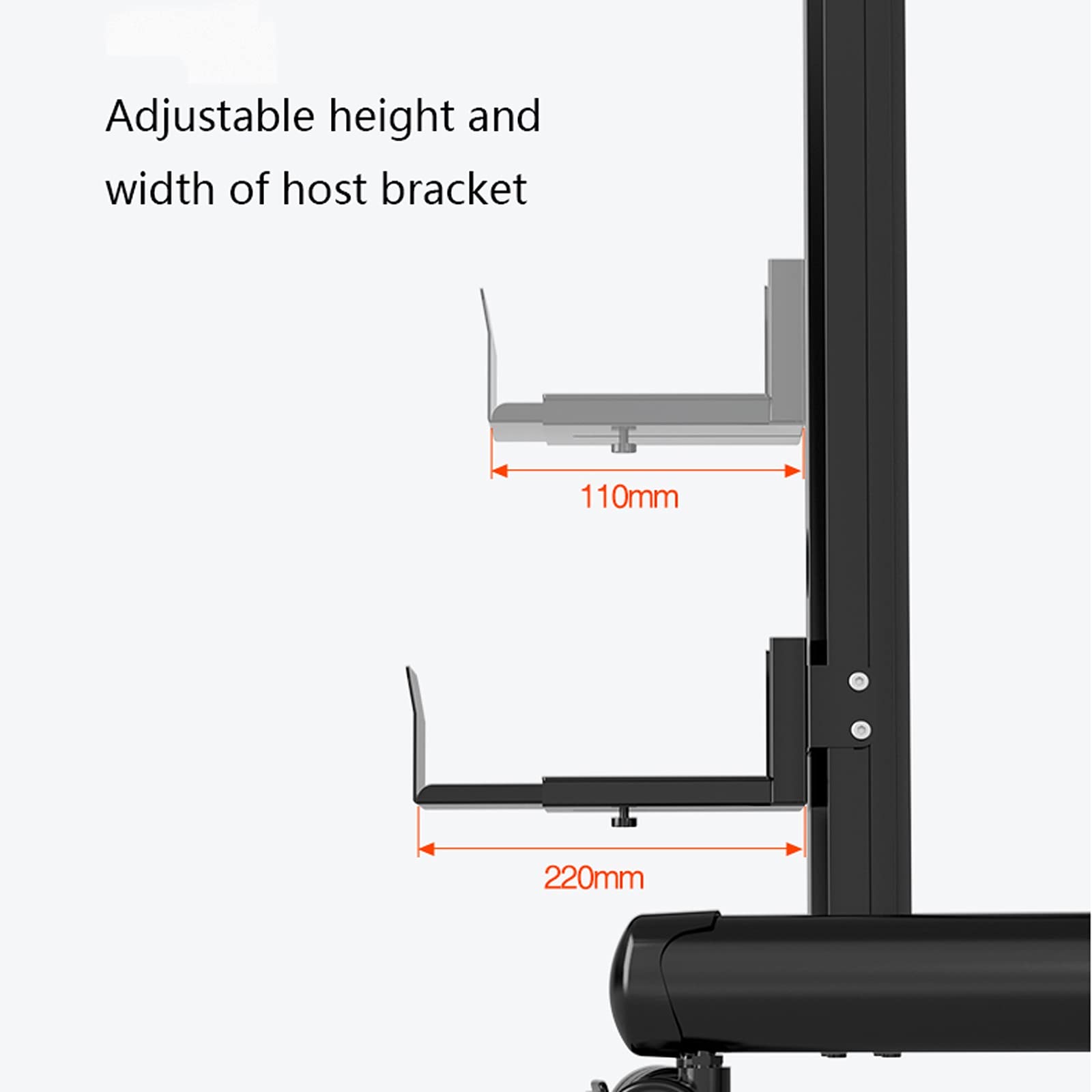 Six Monitor Mobile Workstation Stand