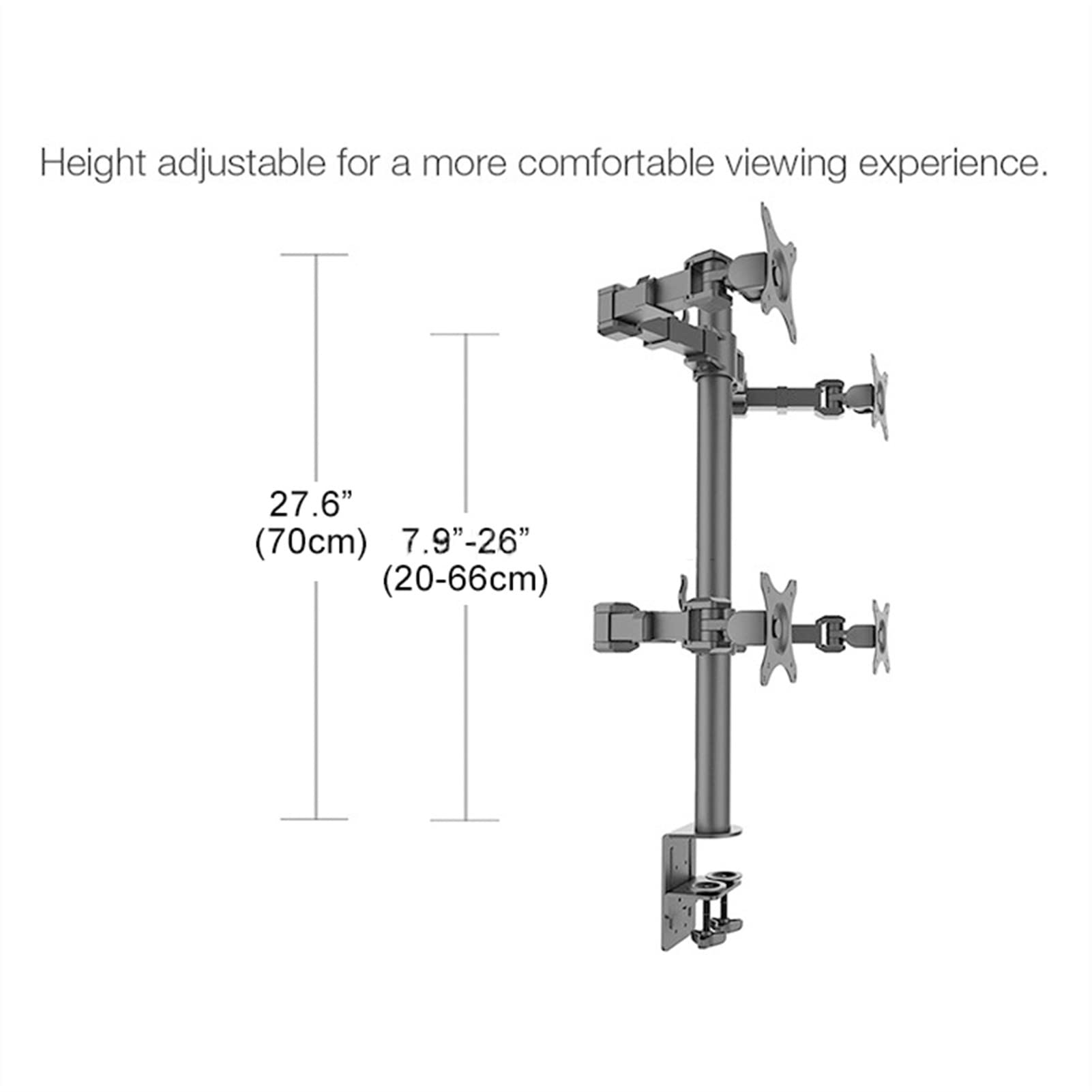 Quad Monitor Desk Mount