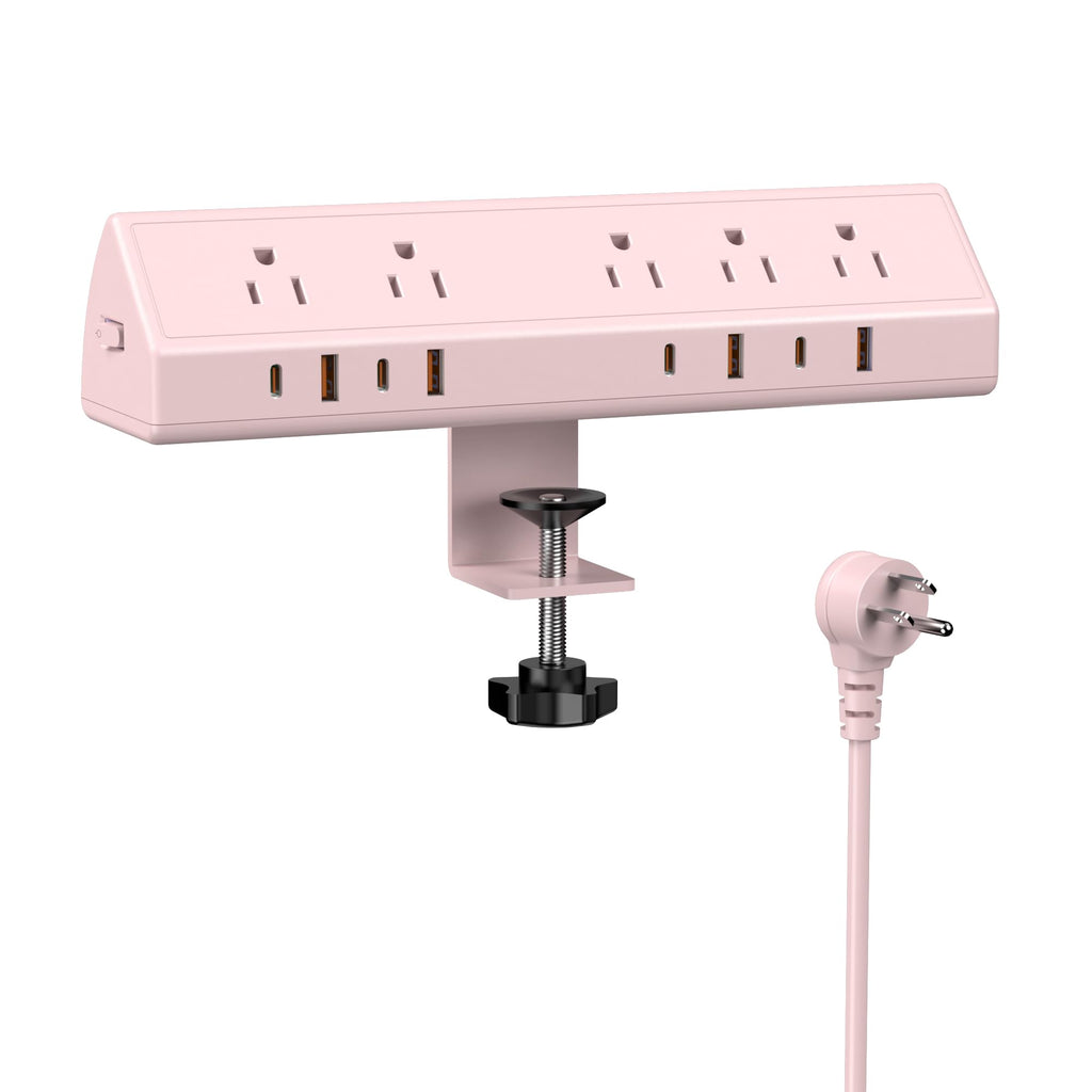Desk Clamp Power Strip with 65W USB-C Charging