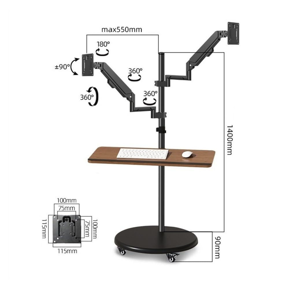 Dual Monitor Mobile Workstation