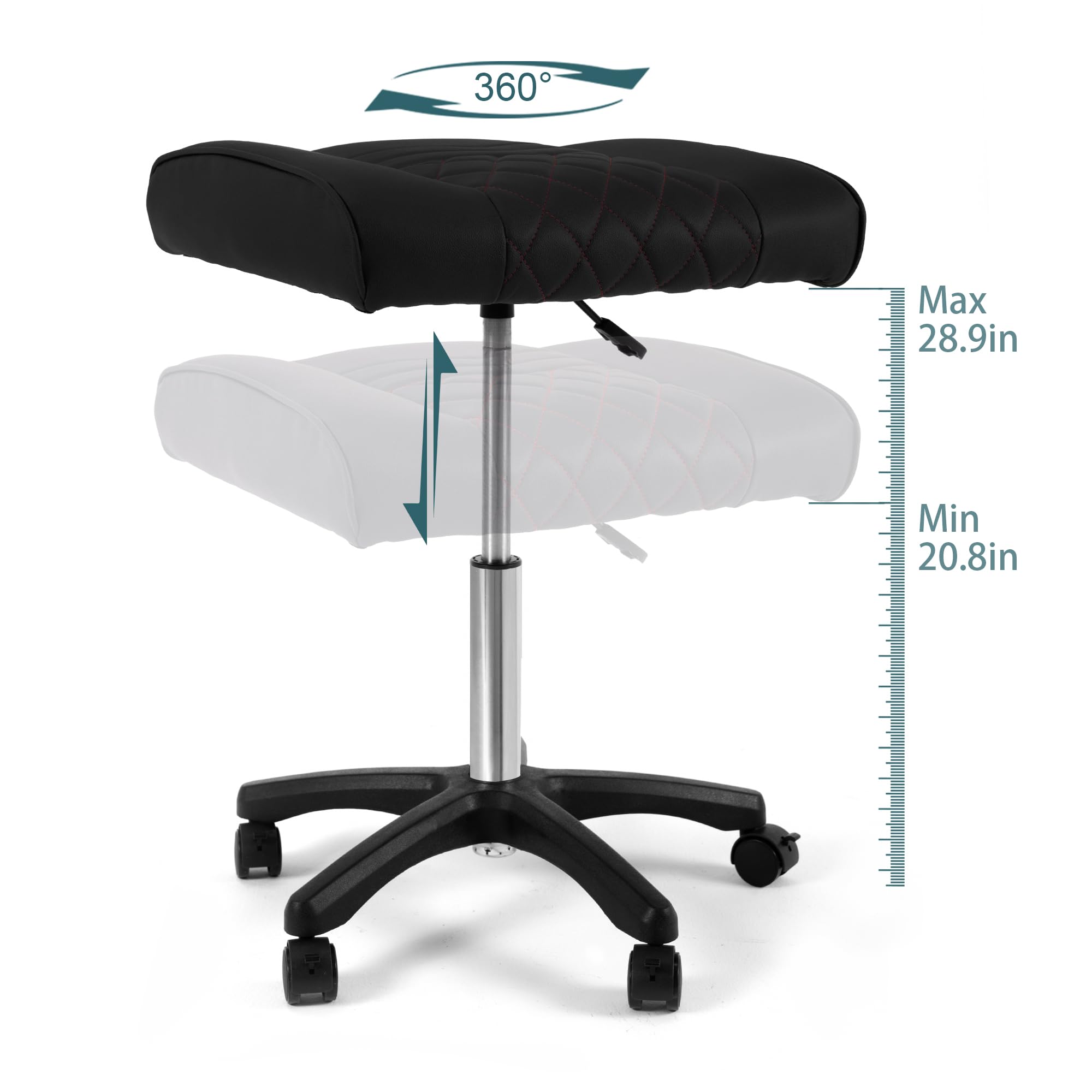 Adjustable Rolling Footrest Stool