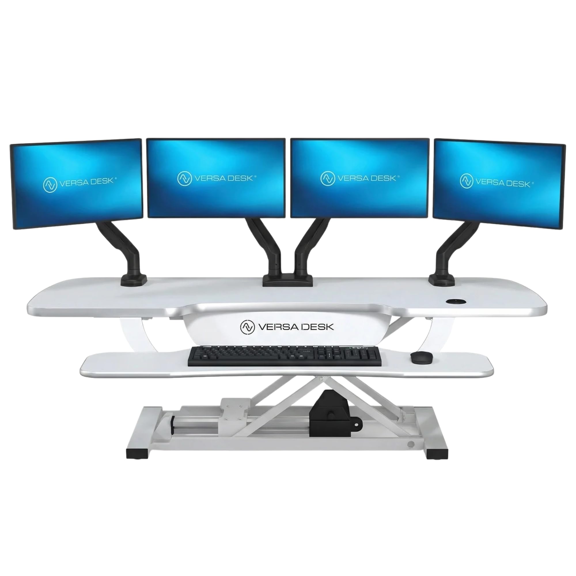 Electric Standing Desk Converter with Keyboard Tray