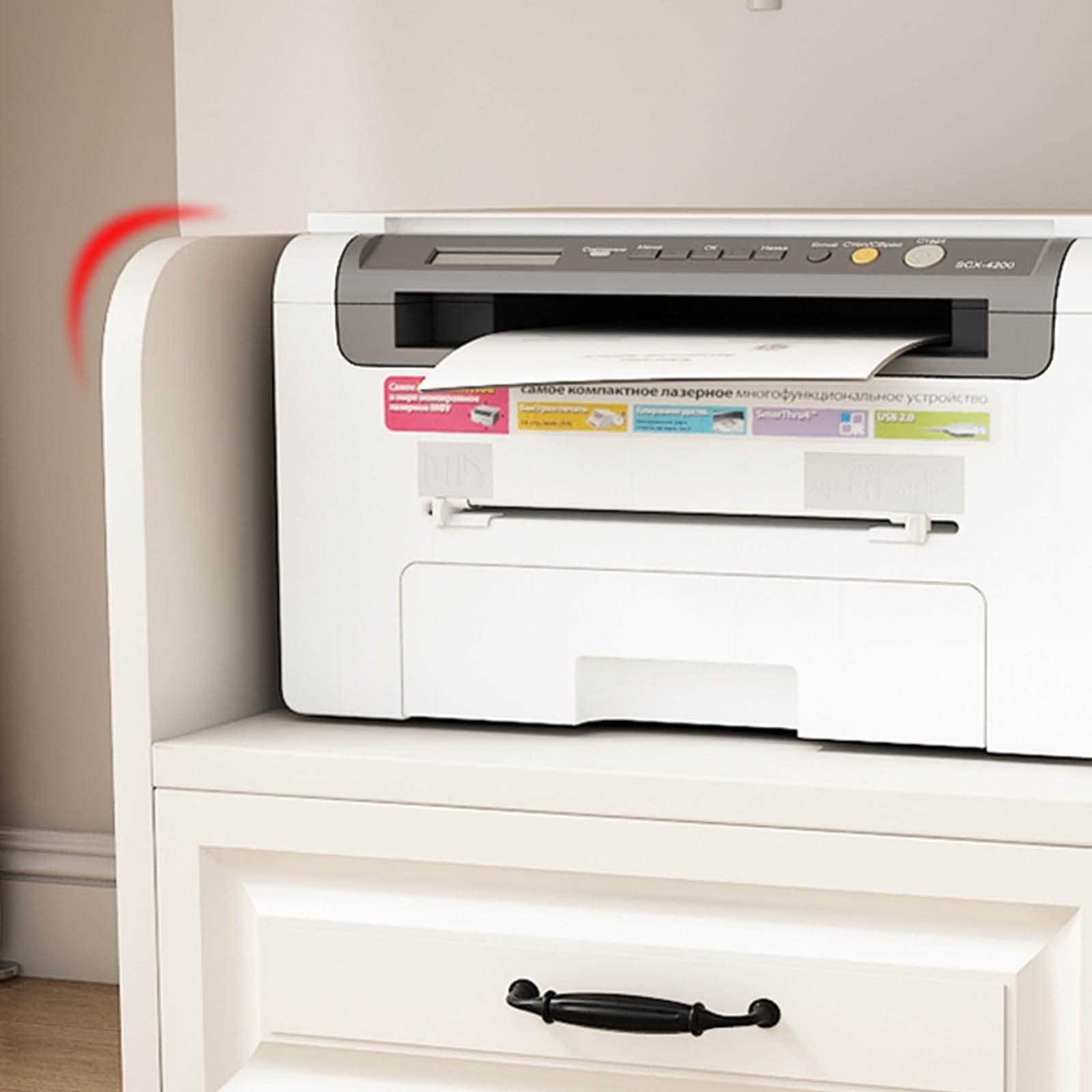 Rolling Printer Stand with Storage Drawer