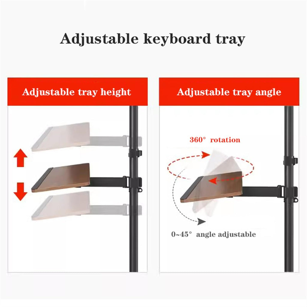 Dual Monitor Mobile Workstation Stand