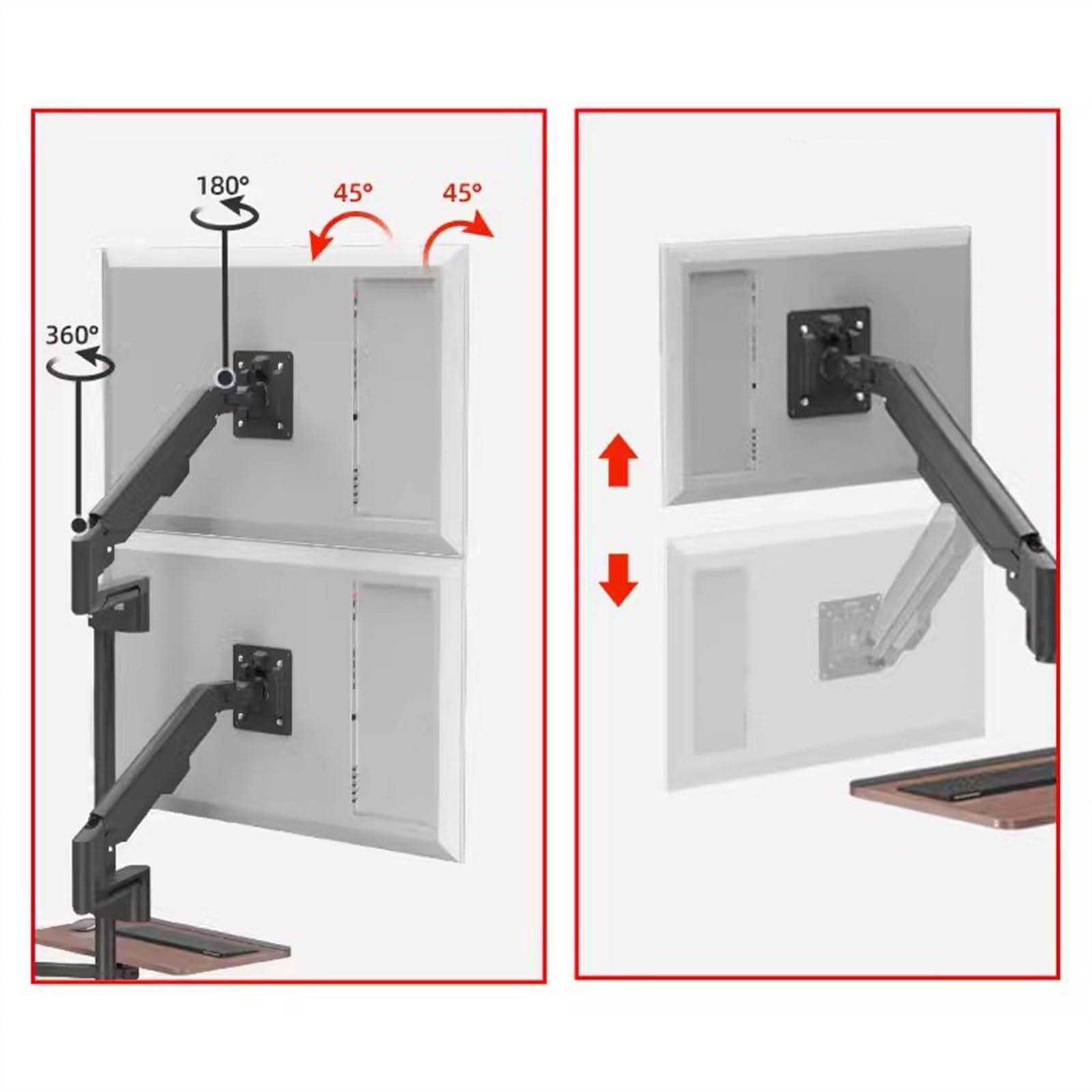 Dual Monitor Mobile Workstation Stand