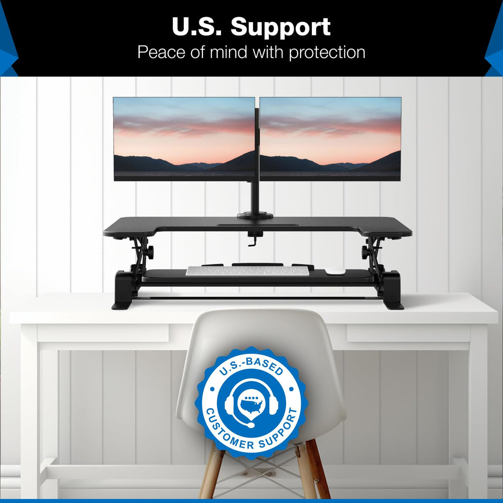 Standing Desk Converter with Dual Monitor Mount