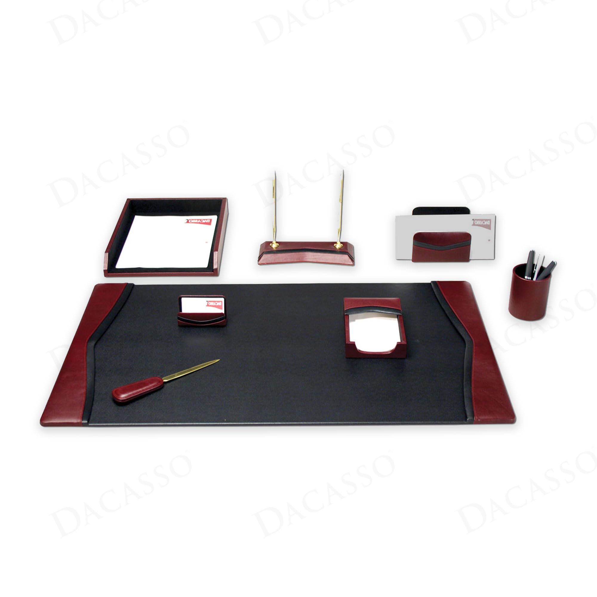 Leather Executive Desk Accessory Set