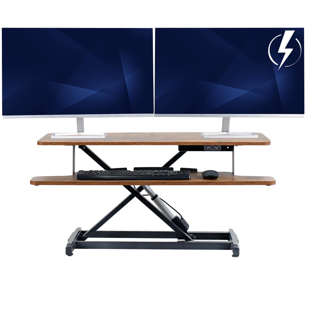 Electric Standing Desk Converter with Keyboard Tray