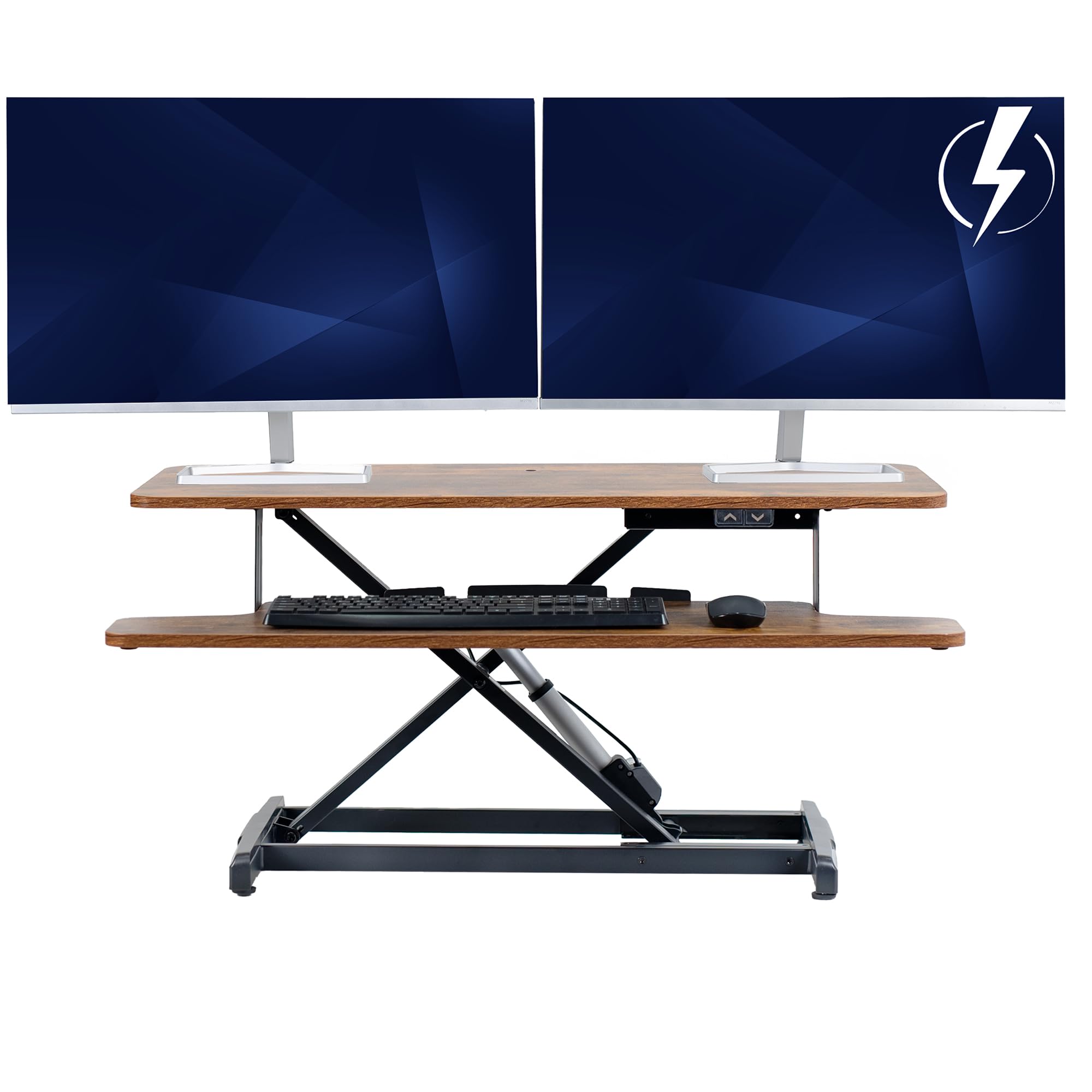 Electric Standing Desk Converter with Keyboard Tray