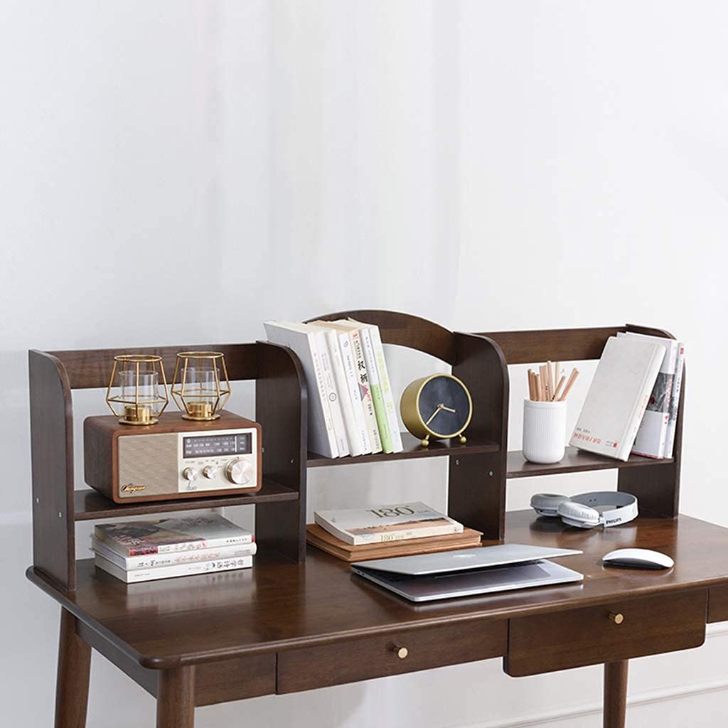 Wood Desktop Bookshelf Organizer
