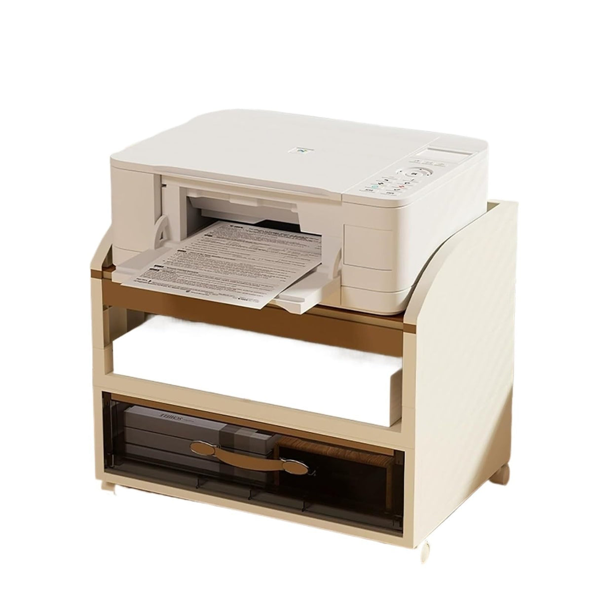 3-Tier Printer Stand with Storage Drawer