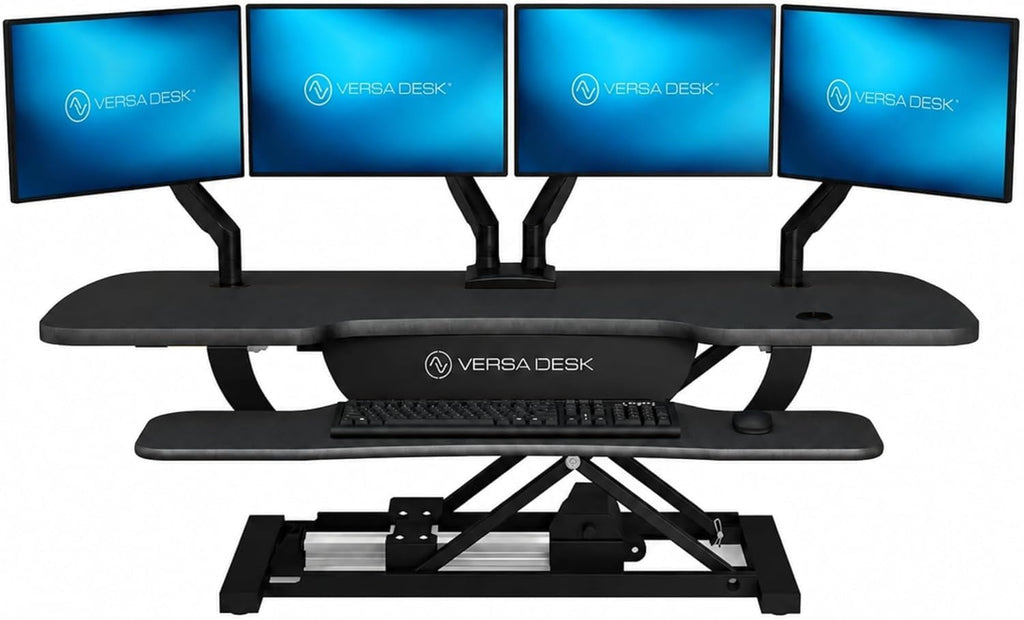 Electric Standing Desk Converter with Keyboard Tray