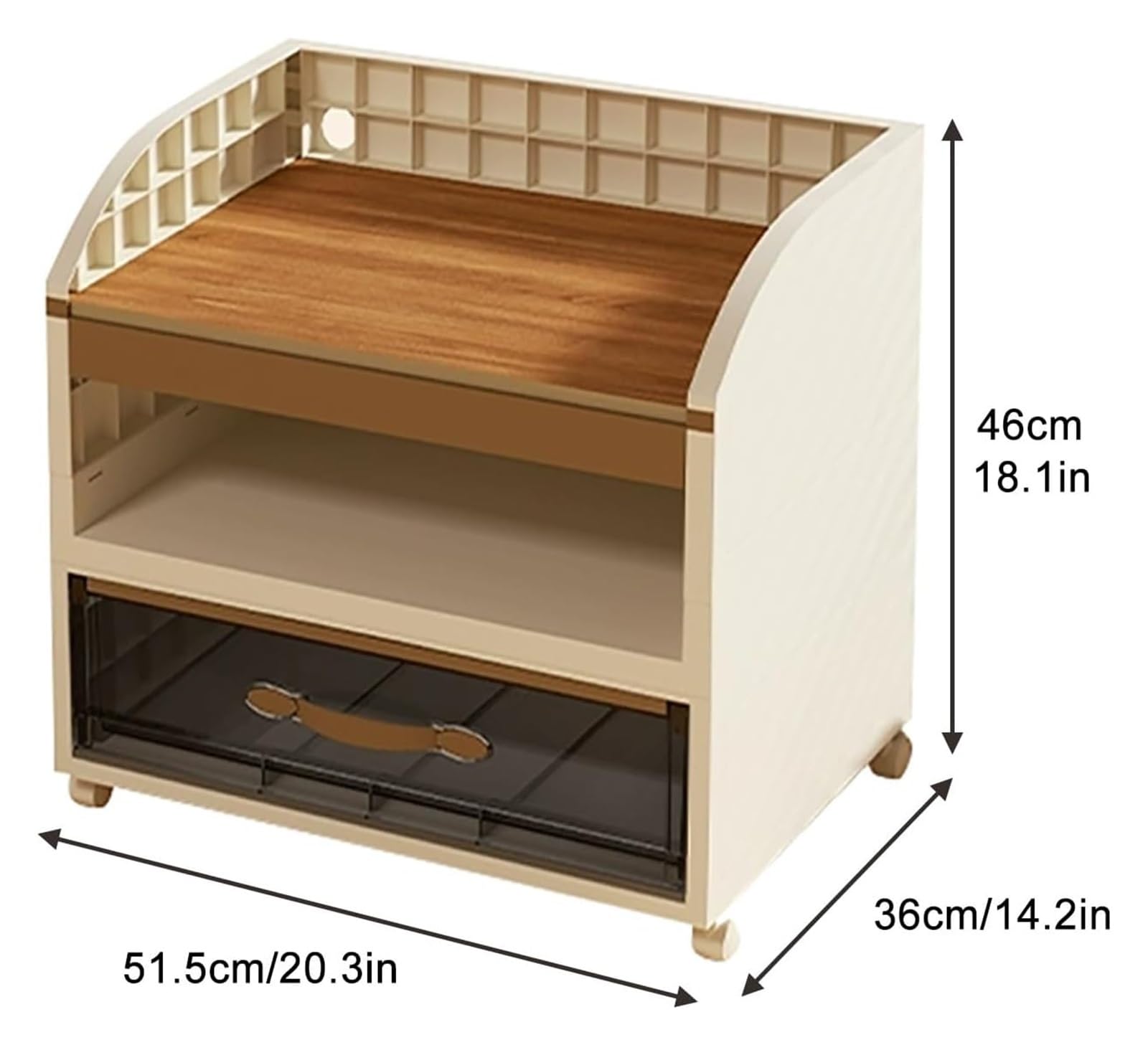 3-Tier Printer Stand with Storage Drawer