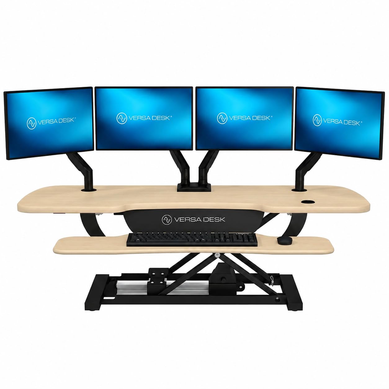 Electric Standing Desk Converter with Keyboard Tray