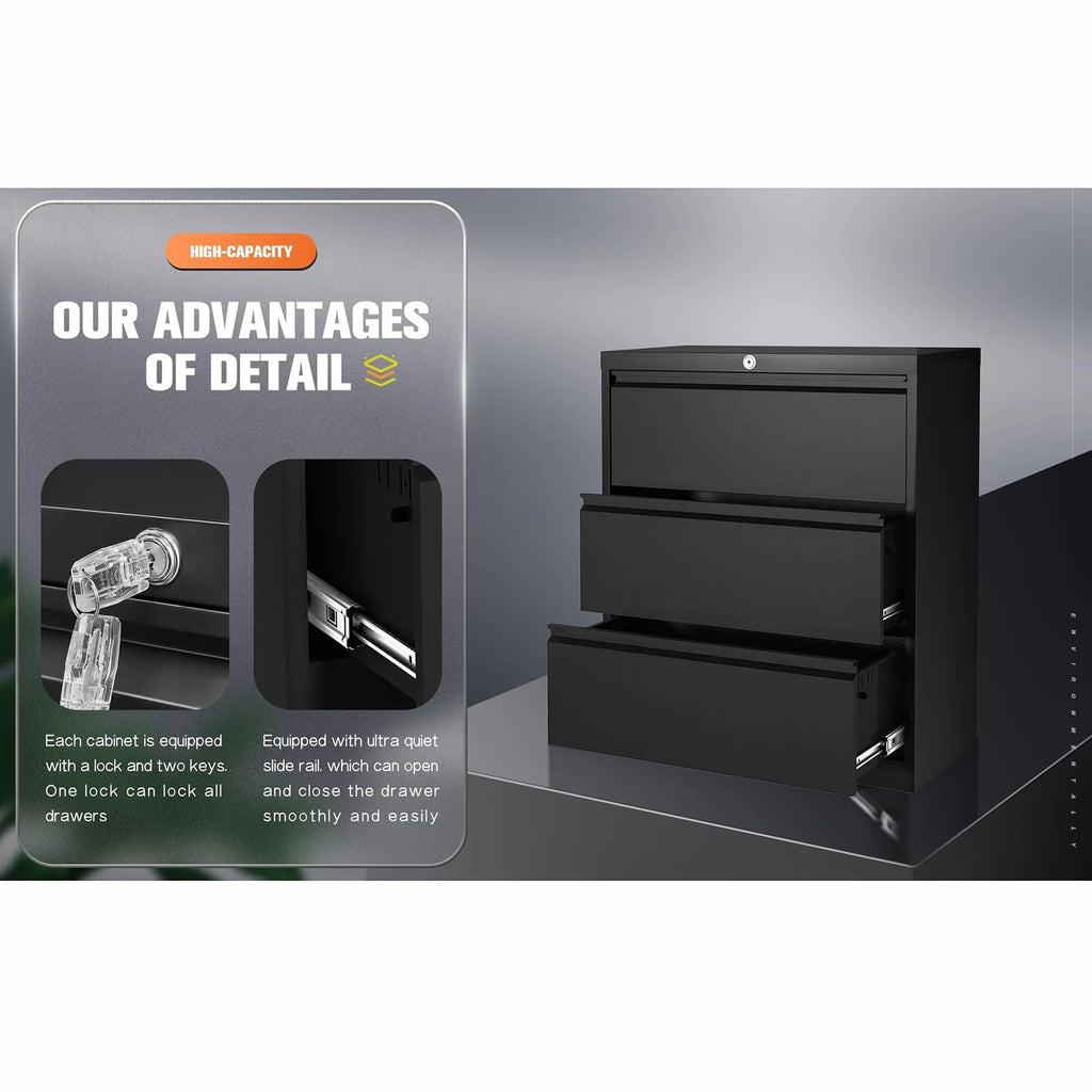 Locking File Cabinet with Drawers