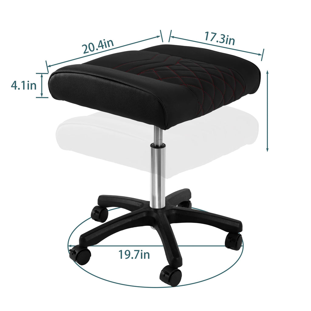 Adjustable Rolling Footrest Stool