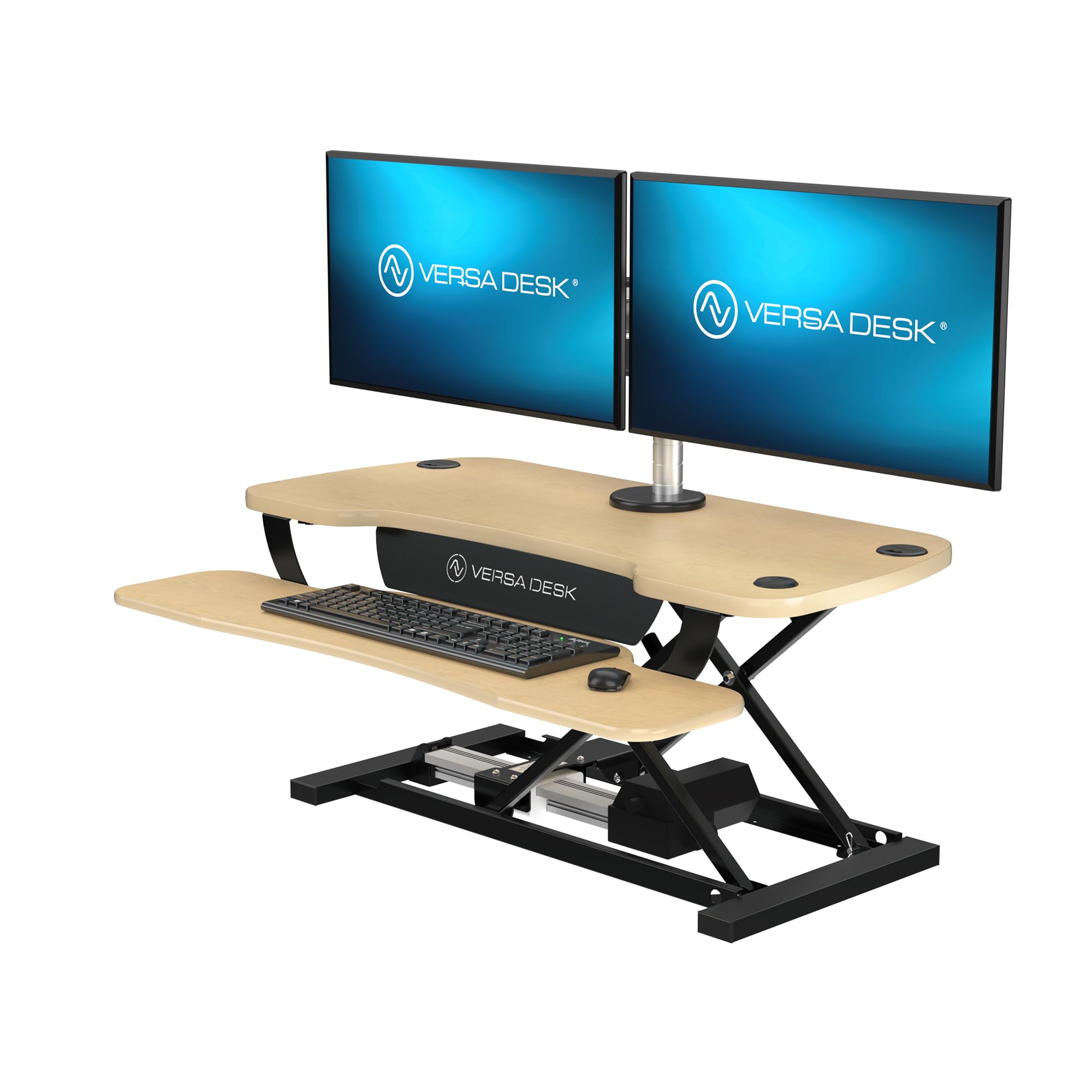 Electric Standing Desk Converter with Keyboard Tray