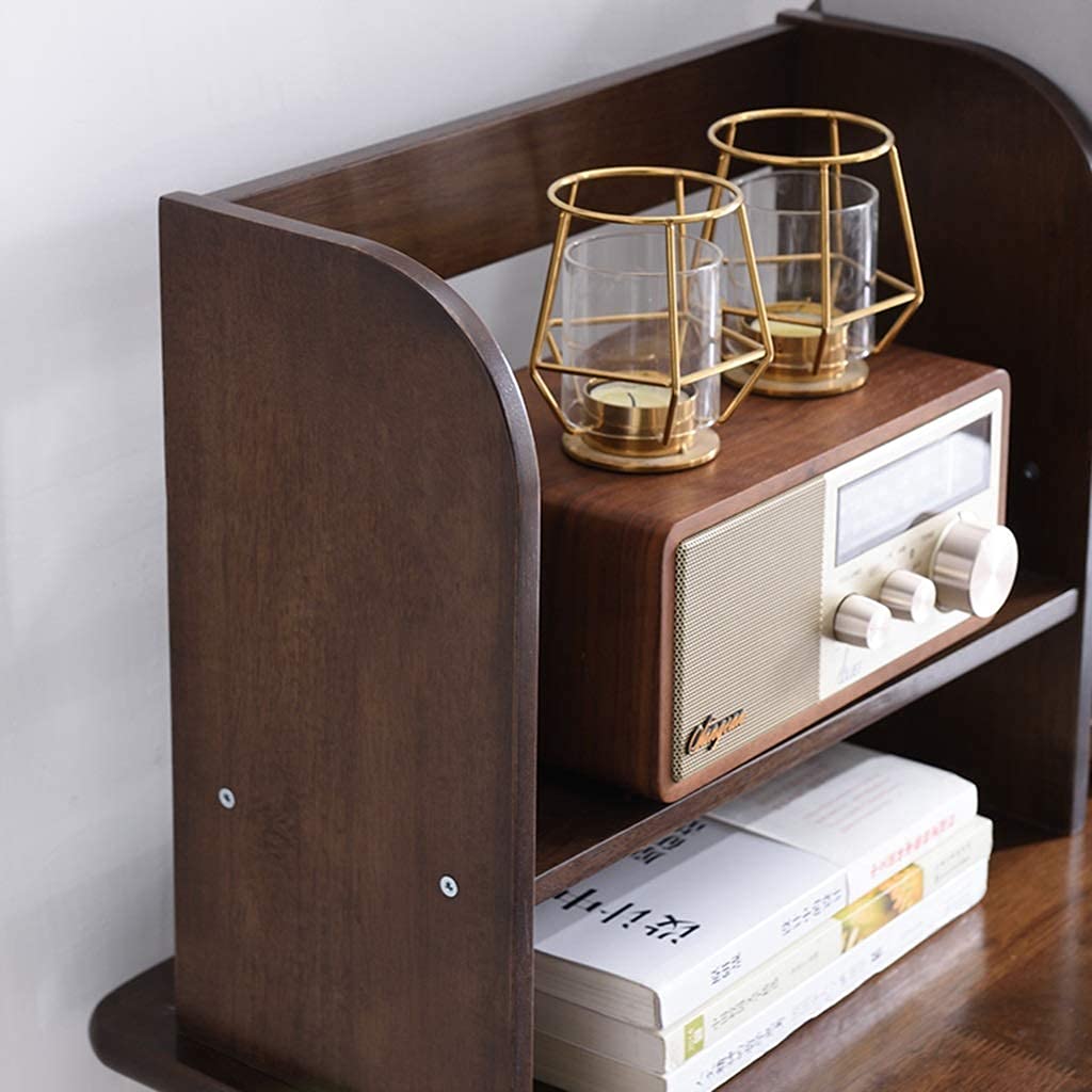 Wood Desktop Bookshelf Organizer
