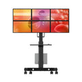 Six Monitor Mobile Workstation Stand