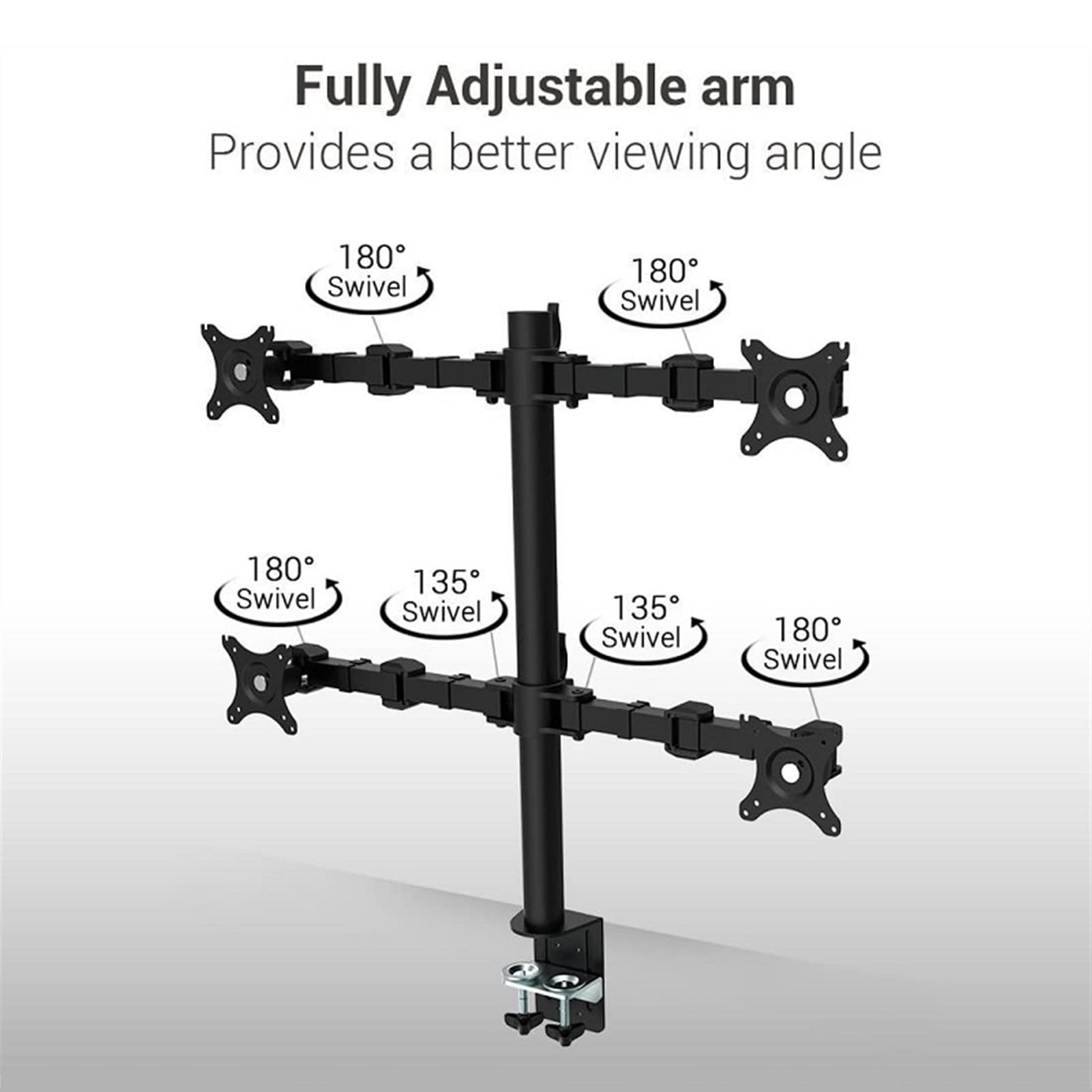 Quad Monitor Desk Mount