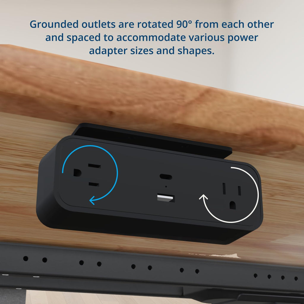Desk Clamp Power Strip with USB-C & USB-A