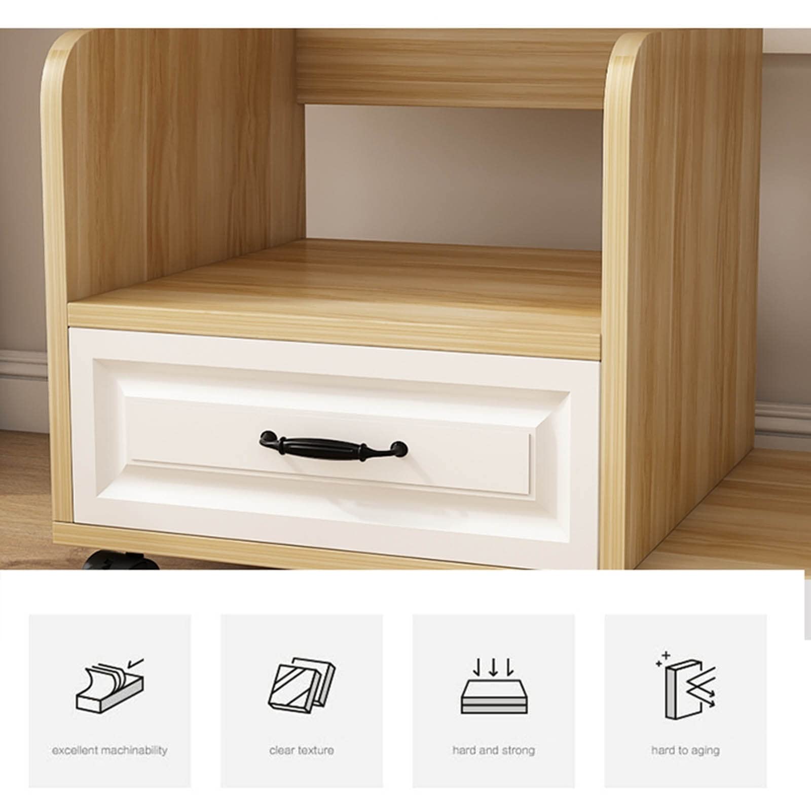 Rolling Printer Stand with Storage Drawer