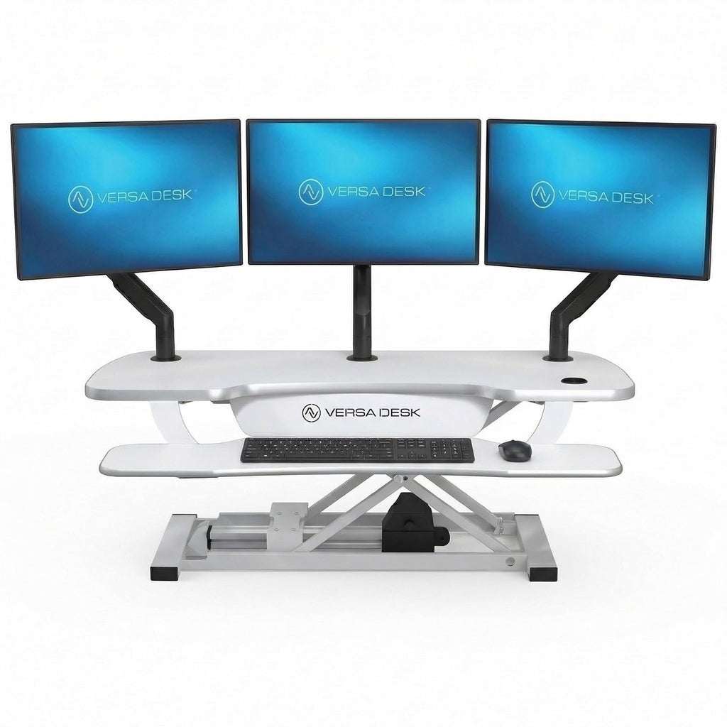 Electric Standing Desk Converter with Keyboard Tray
