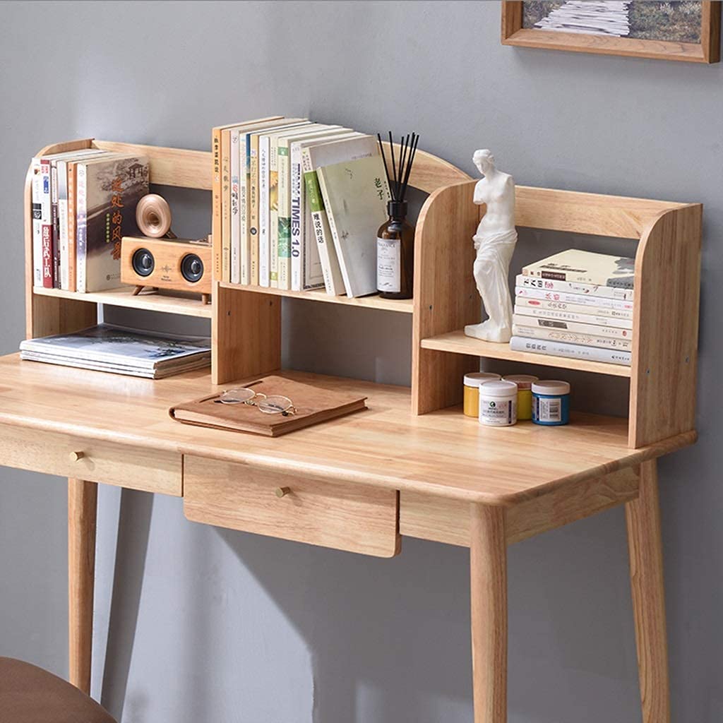 Wood Desktop Bookshelf Organizer