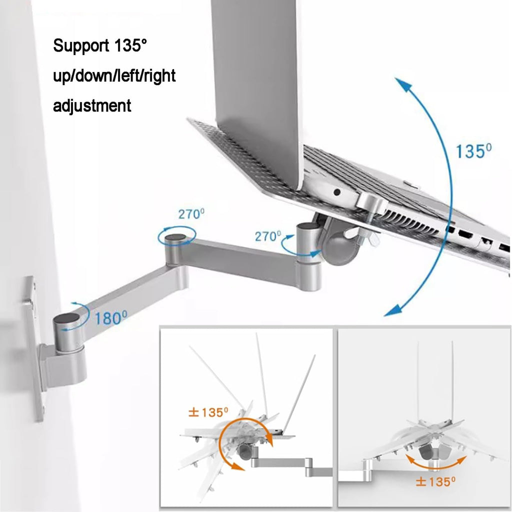 Adjustable Wall-Mounted Laptop Stand