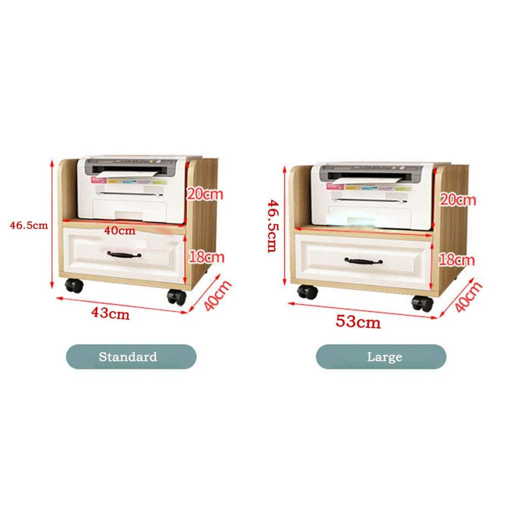 Rolling Printer Stand with Storage Drawer