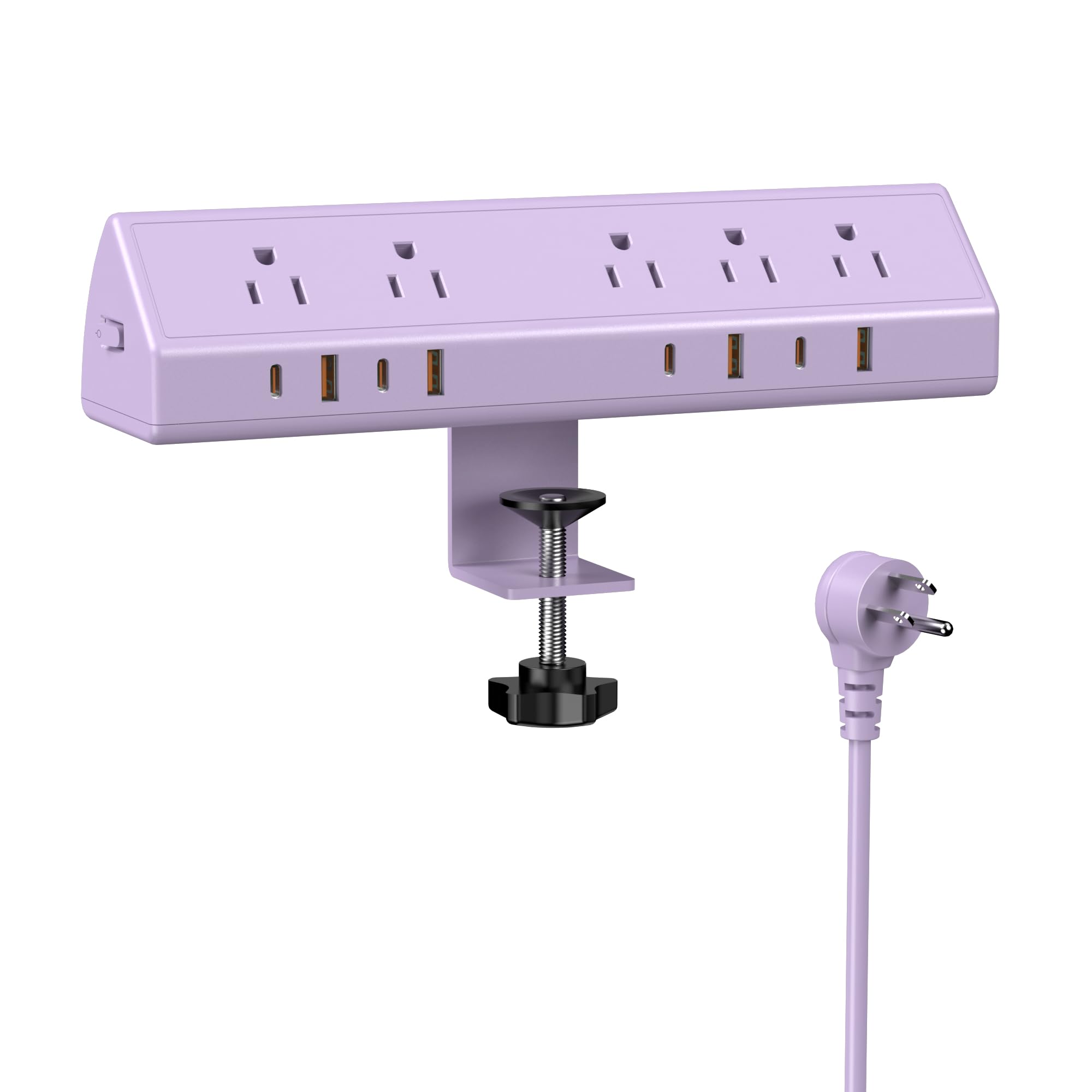 Desk Clamp Power Strip with 65W USB-C Charging
