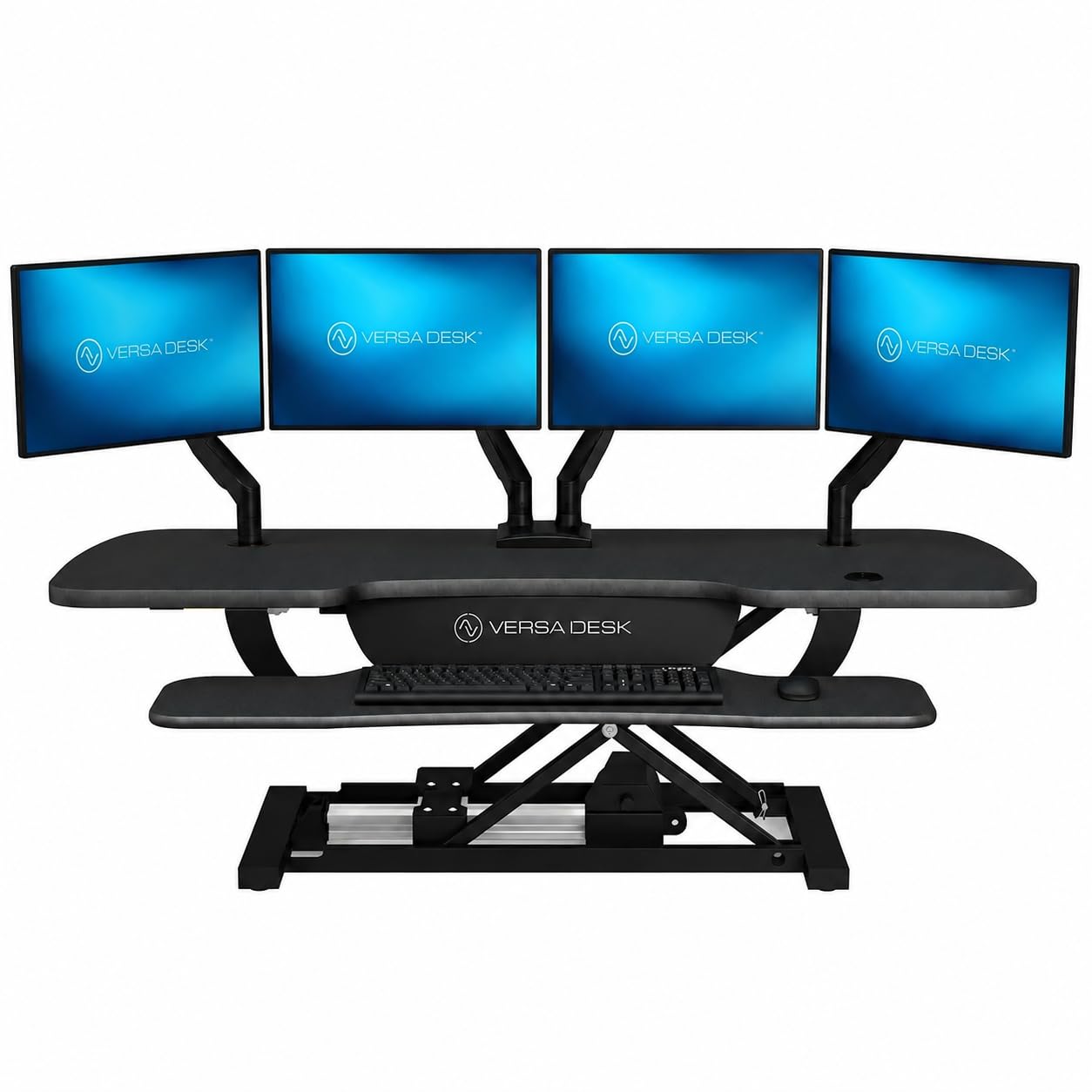 Electric Standing Desk Converter with Keyboard Tray