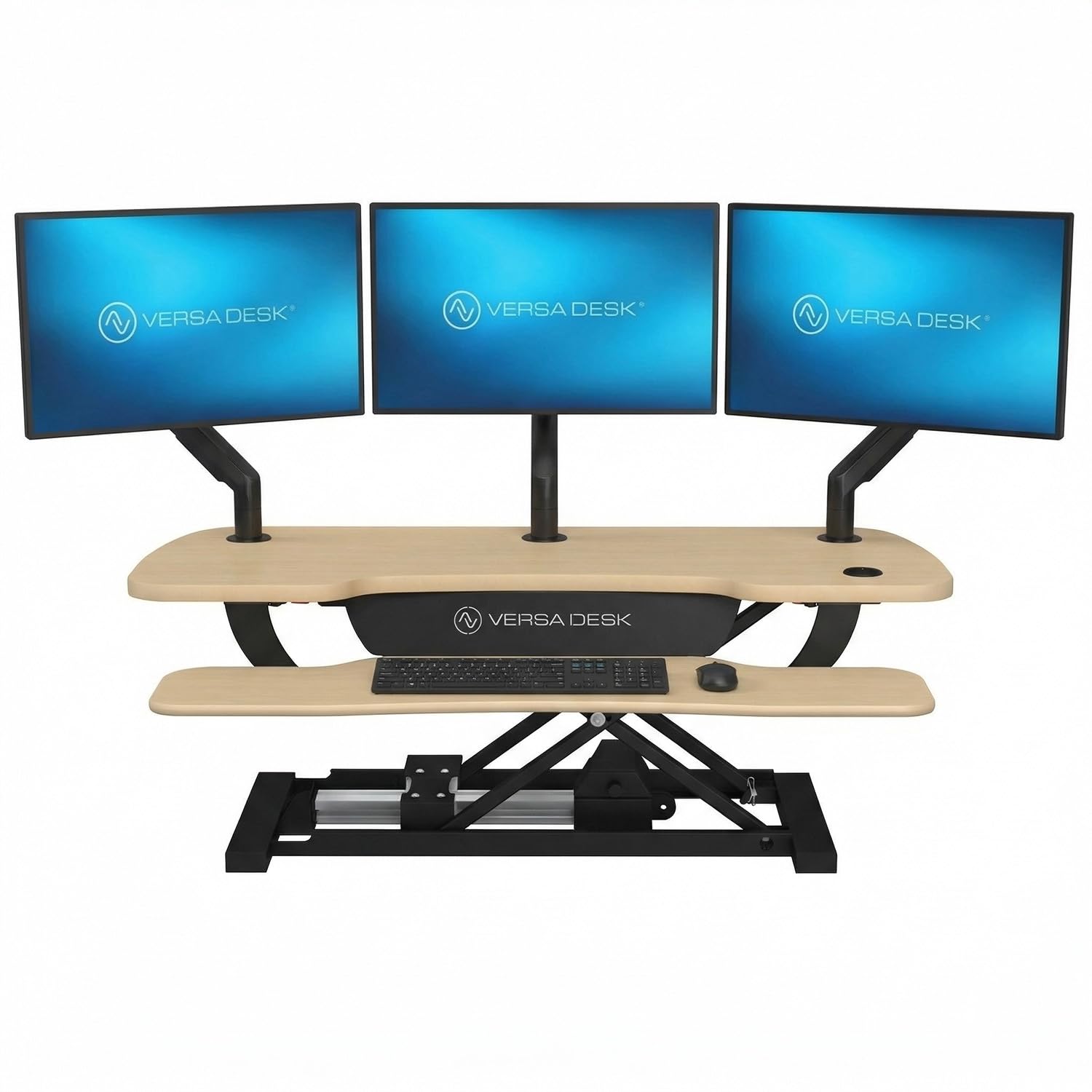 Electric Standing Desk Converter with Keyboard Tray