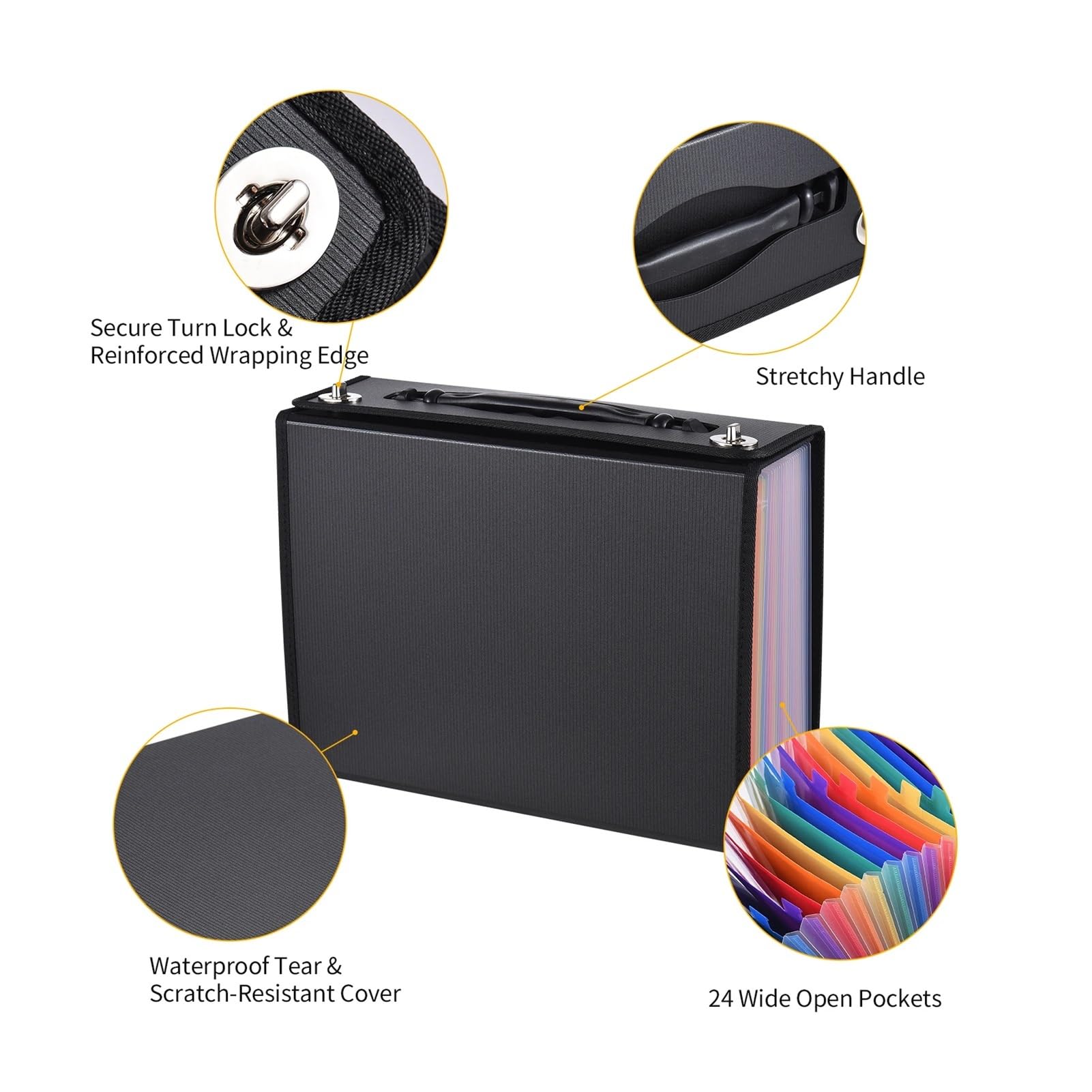 24-Pocket Expanding File Organizer