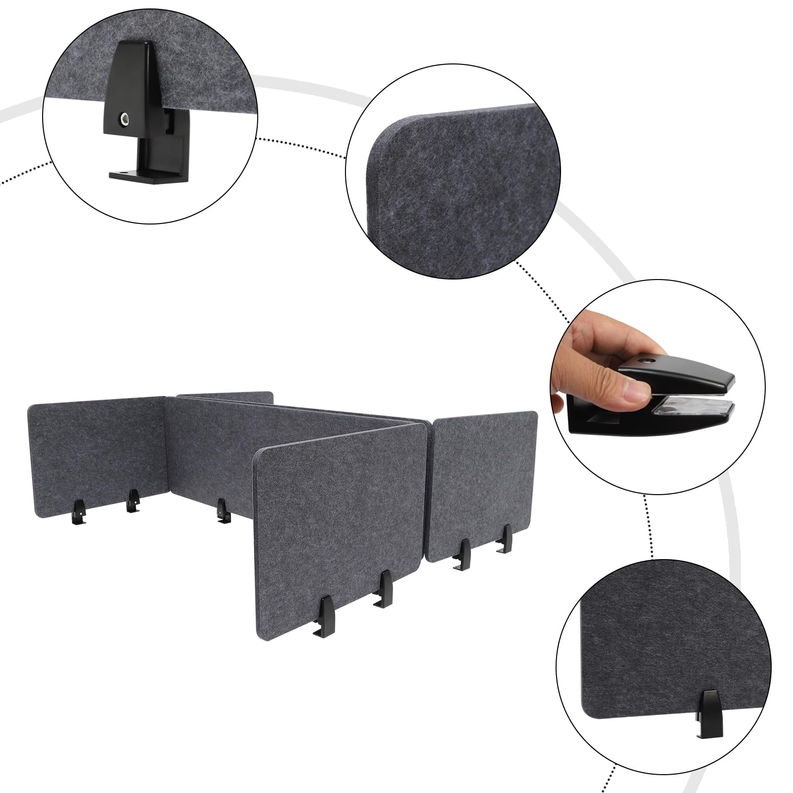 Acoustic Desk Privacy Divider Panels