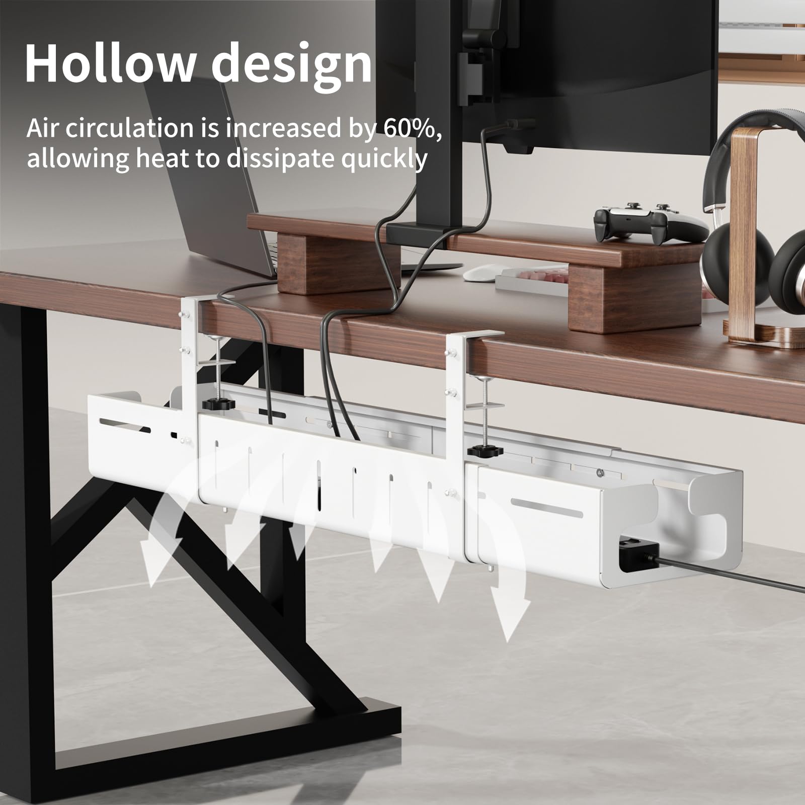Under Desk Cable Management Tray
