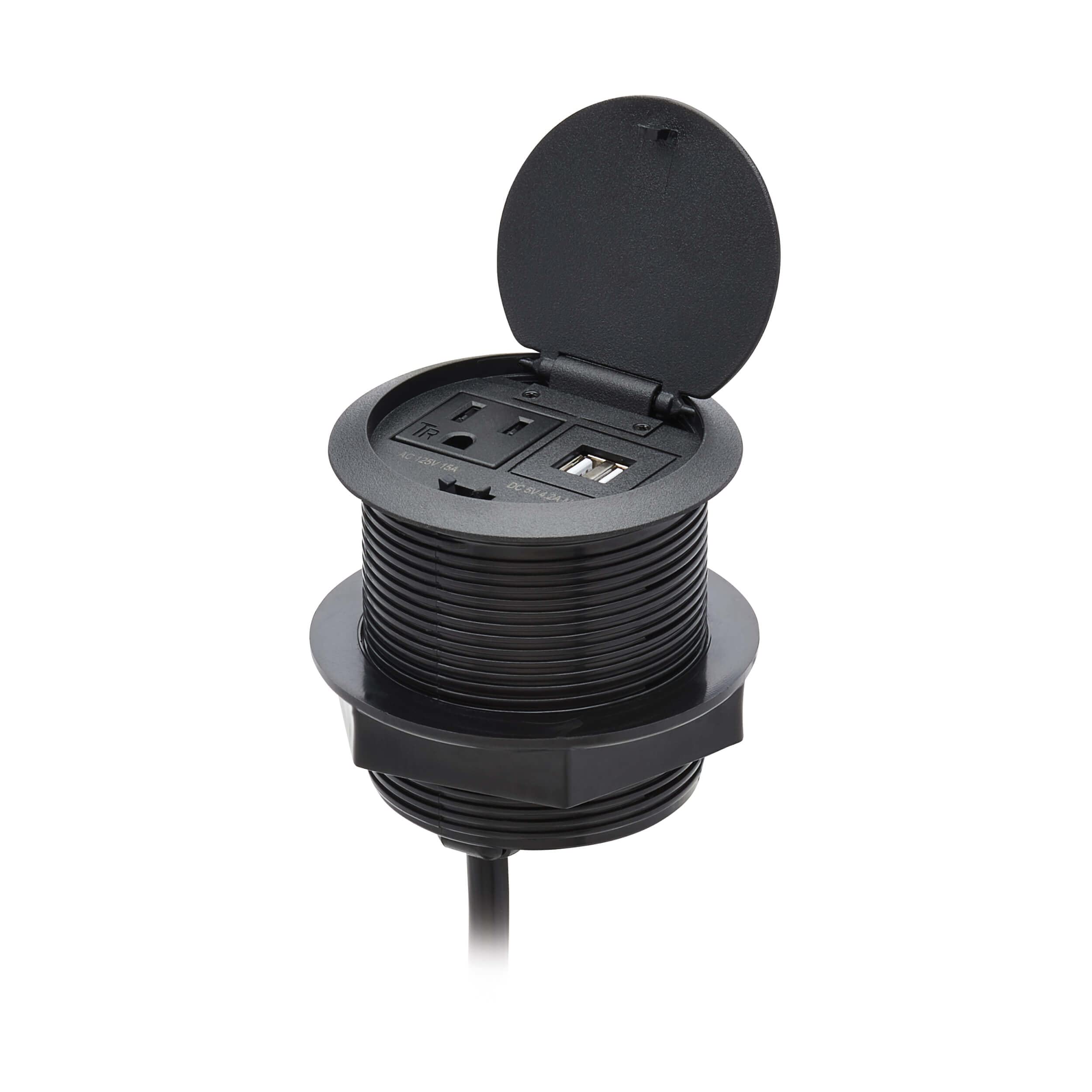 Desktop Power Grommet with USB Charging