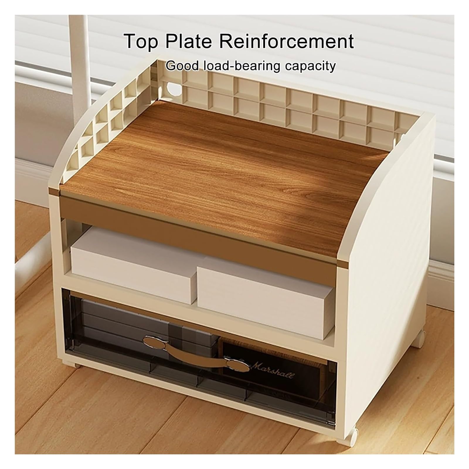 3-Tier Printer Stand with Storage Drawer