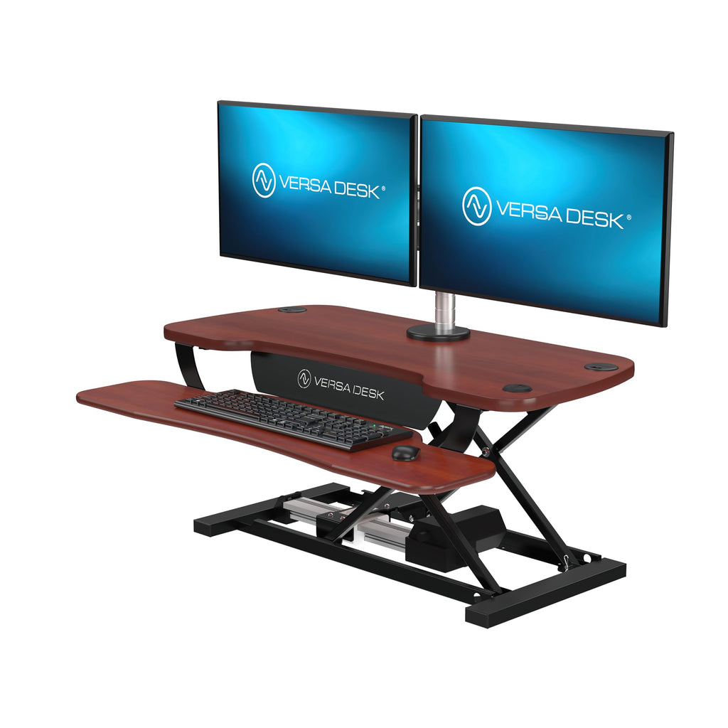 Electric Standing Desk Converter with Keyboard Tray
