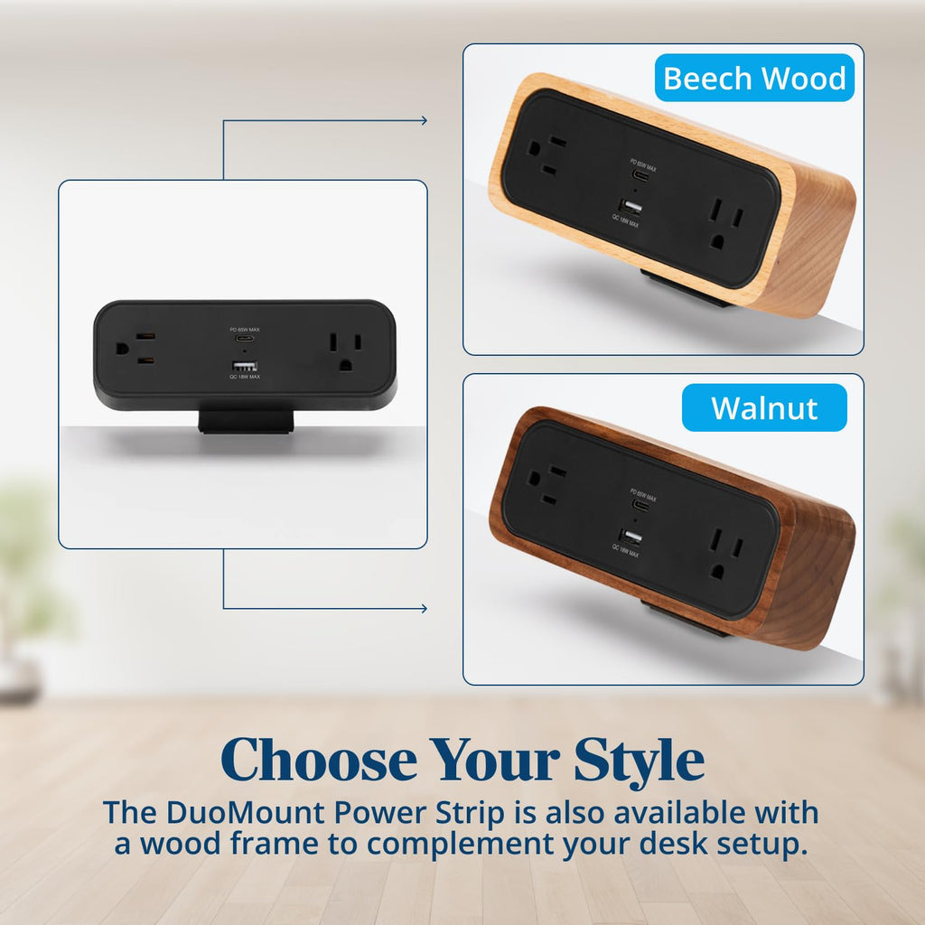 Desk Clamp Power Strip with USB-C & USB-A