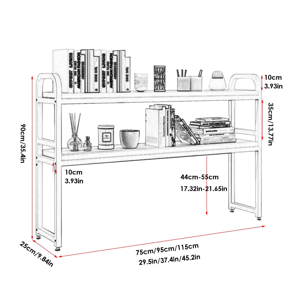 Adjustable Desktop Bookshelf Organizer