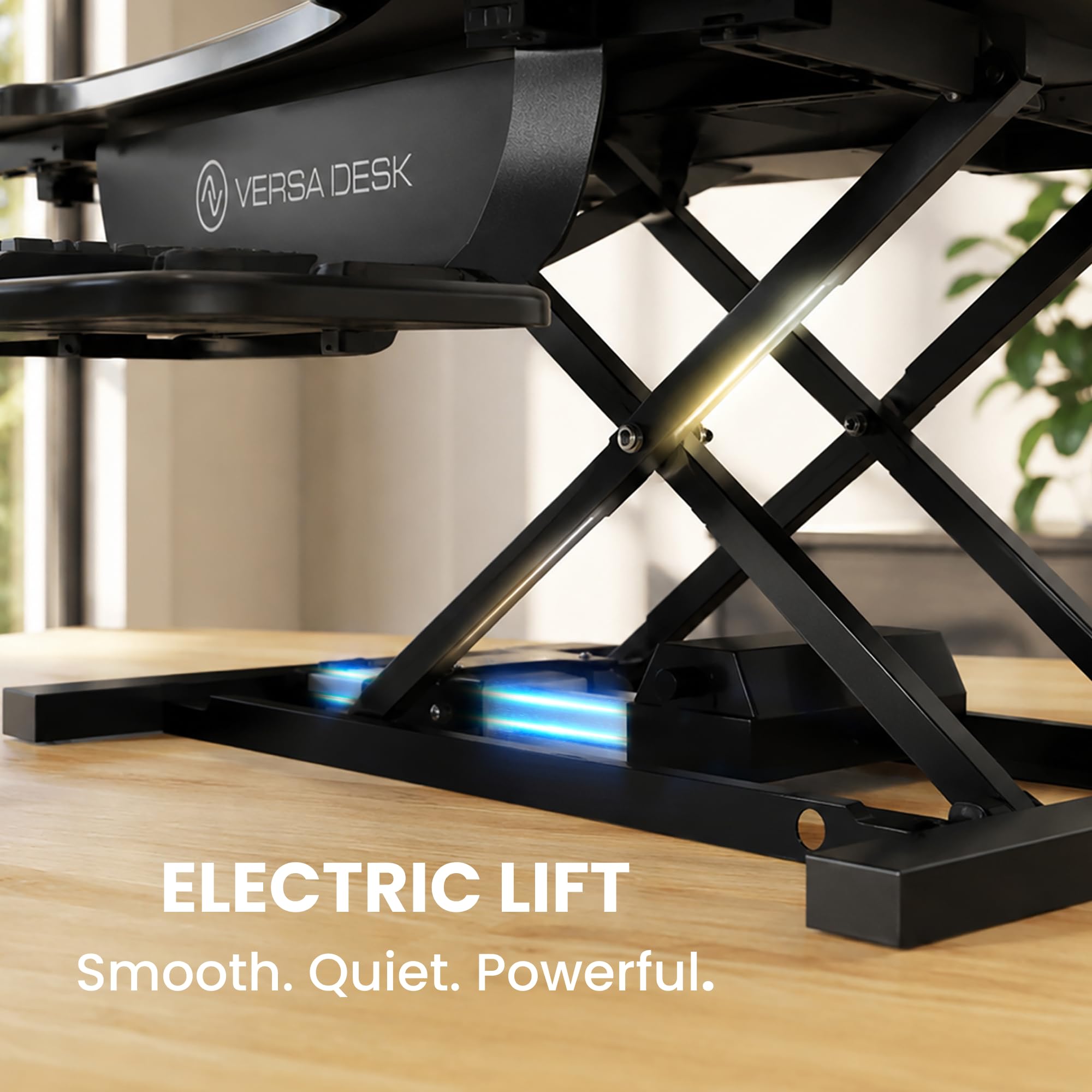 Electric Standing Desk Converter with Keyboard Tray